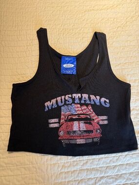 Ford Mustang Crop tank top | Size Large | Forever 21 | Black